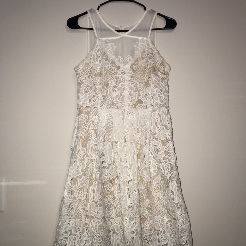 White Crochet Dress - Picture 2 of 4